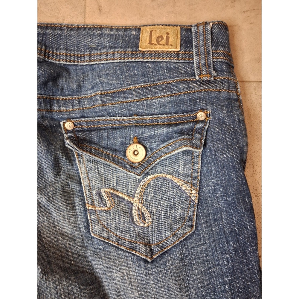 L.E.I. Juniors Ashley Trouble Flare Jeans Size 13 Y2K Vintage - Picture 6 of 10